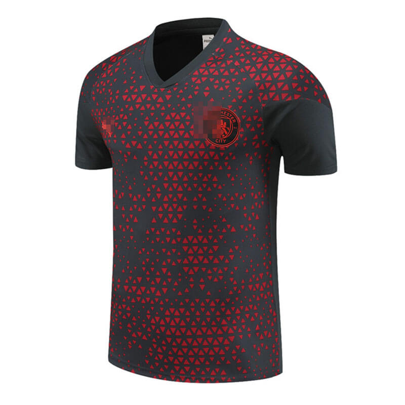 Camiseta de Entrenamiento de Manchester City 2023/2024 Negro/Rojo